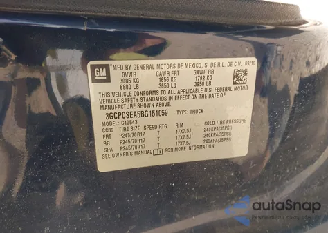 2011 Chevrolet Silverado 1500 Lt from USA, damaged, VIN 3GCPCSEA5BG151059